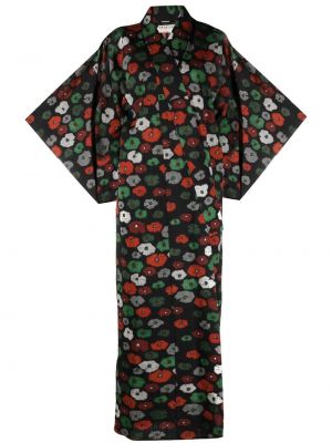 Maksi haljina s cvjetnim printom s printom A.n.g.e.l.o. Vintage Cult crna