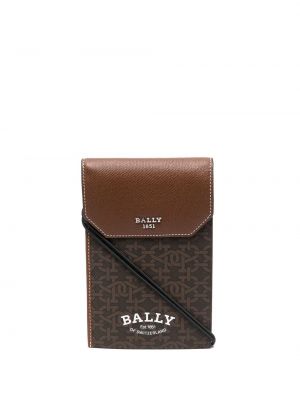 Чанта за ръка с принт Bally кафяво