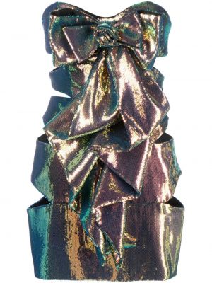 Sukienka mini z cekinami Alexandre Vauthier niebieska