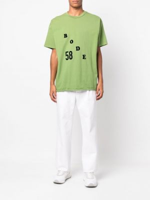 Medvilninis marškinėliai Bode žalia