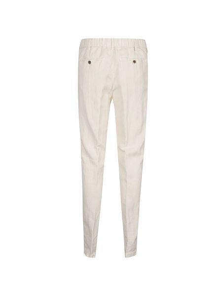 Pantalones chinos de lino de algodón Myths blanco