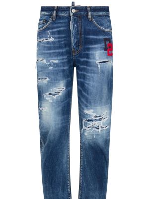 Синие прямые джинсы Dsquared2