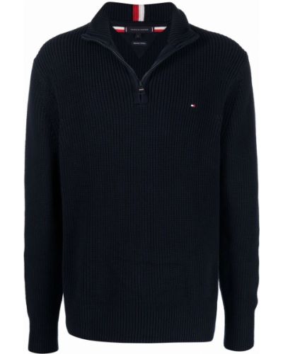 Bomull brodert genser Tommy Hilfiger blå