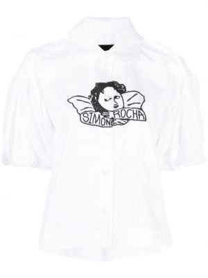 Koszula z nadrukiem Simone Rocha biała