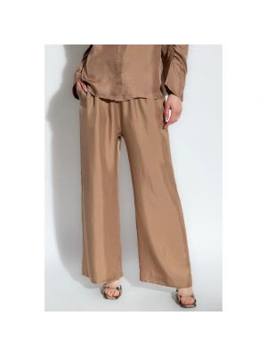 Pantalones de seda Munthe marrón