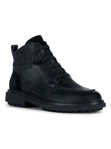 Кожаные замшевые ботинки Geox черные