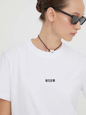 Бавовняна футболка Msgm біла