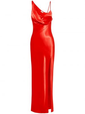 Сатенена коктейлна рокля Nicholas червено