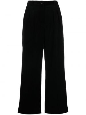 Relaxed fit hlače iz rebrastega žameta A.p.c. črna
