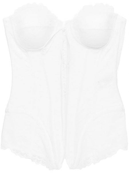 Blomstret top Giuseppe Di Morabito hvid