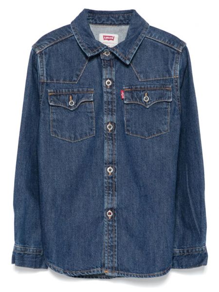 Denim paita tytöille Levi's Kids sininen