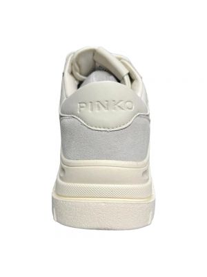 Satynowe sneakersy Pinko białe