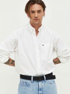 Pamučna traper košulja s gumbima bootcut Tommy Jeans