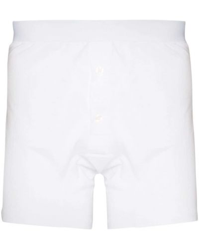 Jersey bomull shorts Sunspel hvit