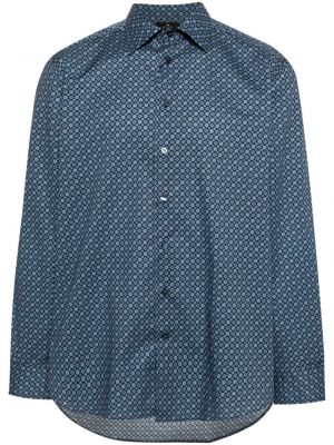 Βαμβακερή μπλούζα με σχέδιο Etro μπλε