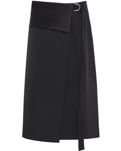 Černé saténové sukně Helmut Lang
