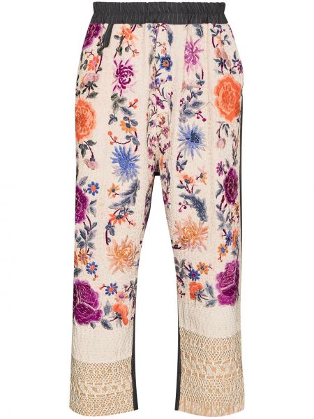 Pantalones con bordado By Walid gris