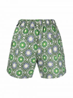 Shorts à imprimé à motifs abstraits Peninsula Swimwear vert