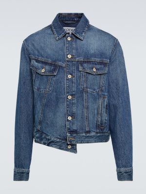 Niebieska kurtka jeansowa asymetryczna Loewe