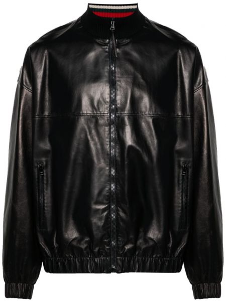 Jachetă lungă cu broderie Gucci negru