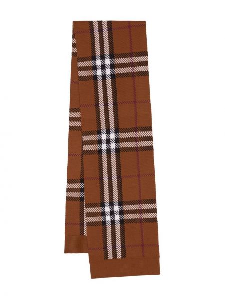 Sciarpa di lana a quadri Burberry marrone