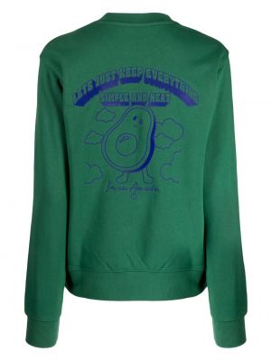 Raštuotas medvilninis džemperis Chocoolate žalia