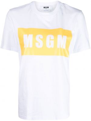 Trykt t-skjorte Msgm hvit