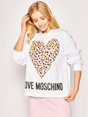 Pulóver Love Moschino fehér