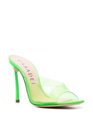 Transparente sandale Casadei grün
