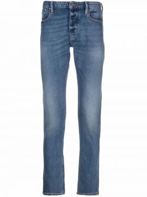 Slank nødlidende stretch jeans Emporio Armani blå