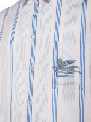 Pruhovaná košeľa s krátkymi rukávmi Etro biela