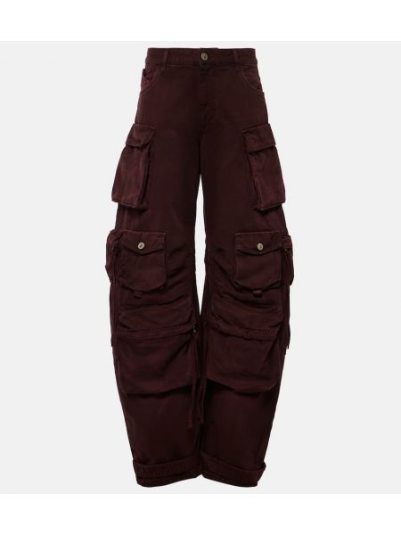 Cargo jeans The Attico burgund