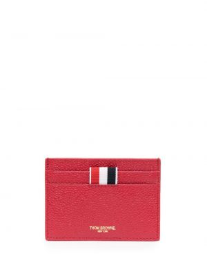 Portefeuille brodée Thom Browne rouge