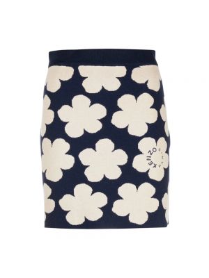 Dzianinowa mini spódniczka w grochy Kenzo