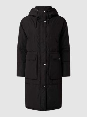 Pikowany płaszcz z kapturem Vero Moda czarny