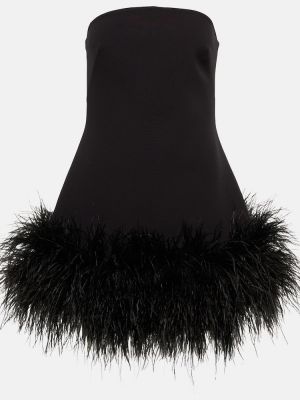 Mini vestido con plumas de plumas Safiyaa negro
