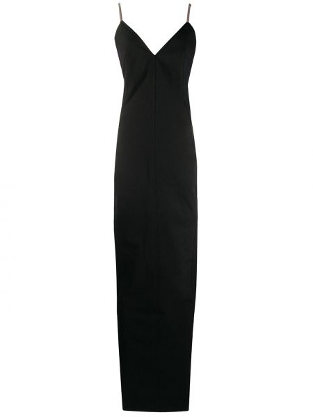 Sukienka koktajlowa z otwartymi plecami dopasowana Rick Owens czarna