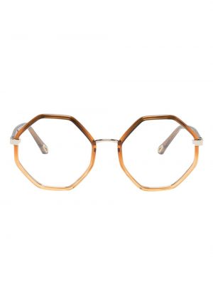 Прозрачни слънчеви очила Chloé Eyewear кафяво