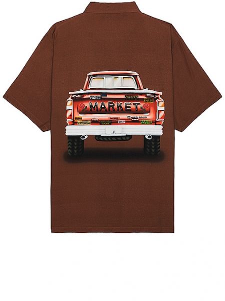 Camisa con botones Market marrón