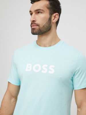 Тениска с дълъг ръкав с принт Boss