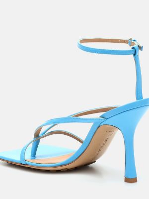Kožené sandály Bottega Veneta modré