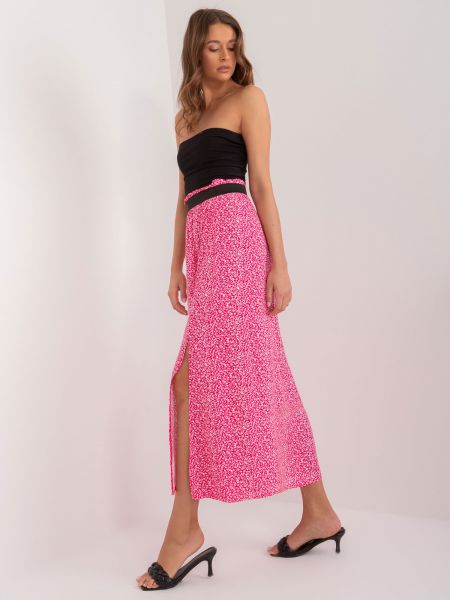 Maxi φούστα με σχέδιο Fashionhunters ροζ