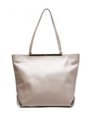 Kožená nákupná taška N°21 sivá