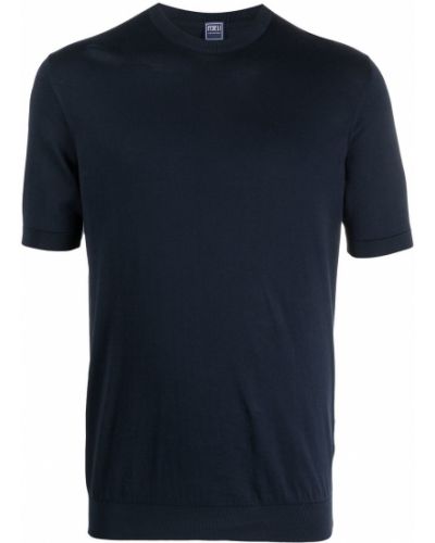 Camiseta de cuello redondo Fedeli azul