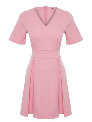 Pīta mini kleita ar īsām piedurknēm Trendyol rozā