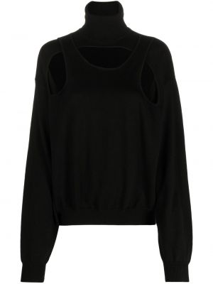 Вълнен пуловер Coperni черно