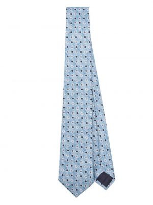 Cravată de mătase cu buline Tagliatore albastru