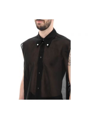 Camisa de gasa de algodón Jil Sander negro