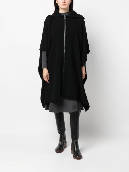 Vlněný kabát Moncler černý