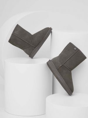 Čizme za snijeg od brušene kože Answear Lab siva